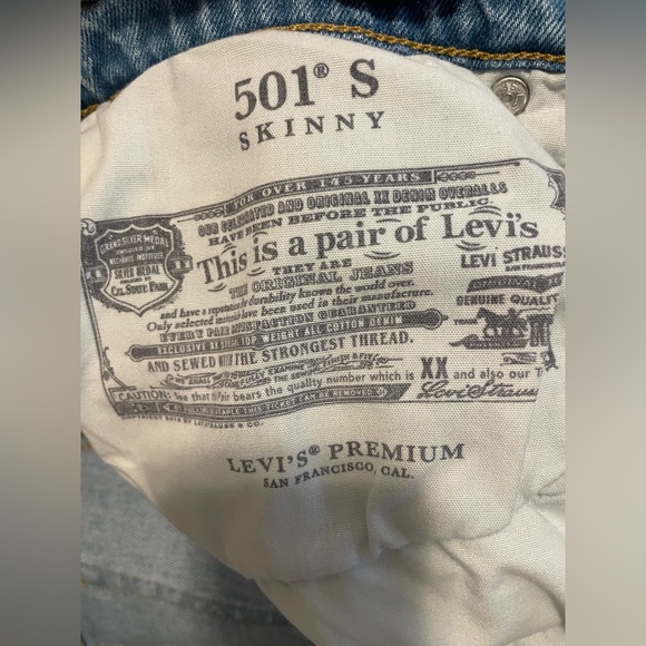 Women’s Levi’s 501 Skinny Jeans - Picture 7 of 9